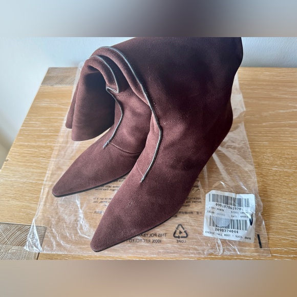 NEW! MADEWELL Women’s Emilie Tall Suede Boot Chocolate Raisin Size 10.5 - no box - Picture 4 of 16
